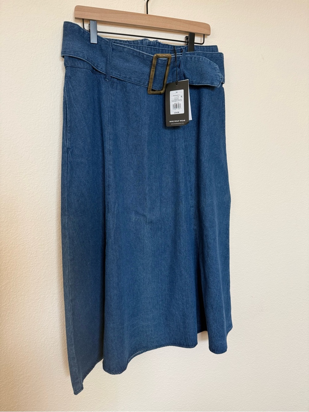 Who What Wear Midi Denim Skirt